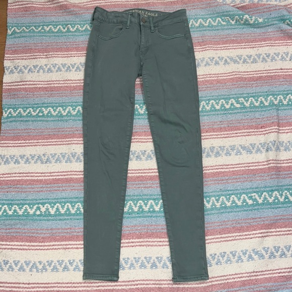 American Eagle grey Super Stretch jeggings - Picture 1 of 2